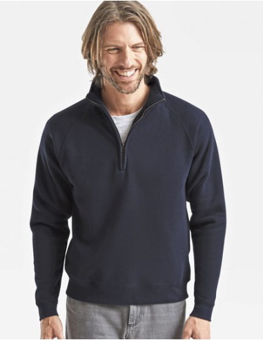 FRU-0620320-Premium Zip Neck Raglan Sweat
